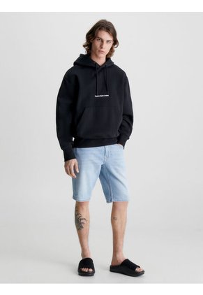 Sudadera Con Capucha Y Logo Hombre Negro Hombre Negro Calvin Klein