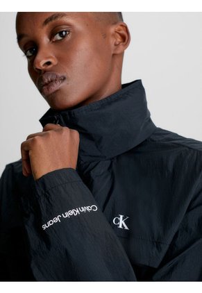 Cortavientos Reciclado Con Capucha Mujer Negro Calvin Klein