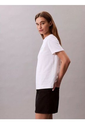 Camiseta Blanca Clásica Con Logo Estampado Calvin Klein