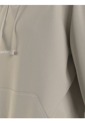 Sudadera De Algodón Orgánico Con Capucha Y Logo Hombre Beige Hombre Beige Calvin Klein