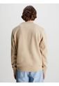 Sudadera Con Monograma Hombre Beige Calvin Klein de Calvin Klein
