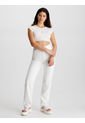 Crop Top Blanco De Punto Cropped Con Espalda Abierta Calvin Klein de Calvin Klein