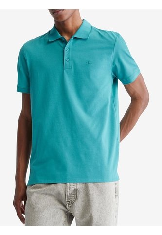 Polo Verde De Algodón Con Monograma Bordado Calvin Klein Calvin Klein