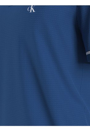 Polo Azul Slim De Algodón Orgánico Para Hombre Calvin Klein