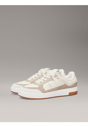 Tenis Multicolor Basket De Cuero Calvin Klein