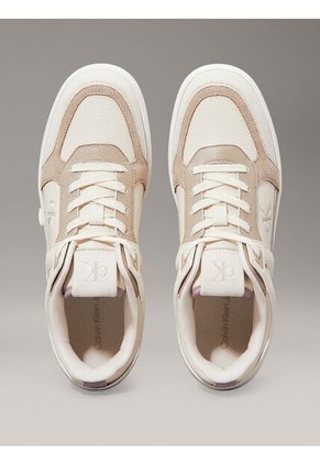 Tenis Multicolor Basket De Cuero Calvin Klein