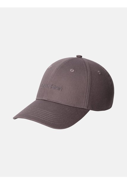 Gorra Gris Con Logotipo Bordado Calvin Klein