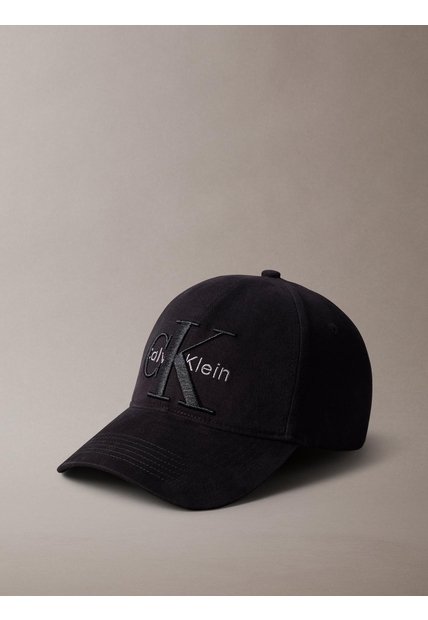 Gorra Negra De Béisbol Con Logo Monograma A Capas Calvin Klein