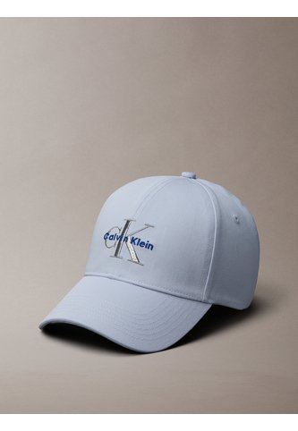 Gorra Azul De Algodón Con Monograma Bordado Calvin Klein Calvin Klein