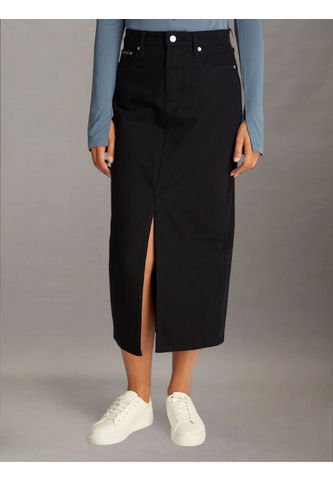 Falda Negro Larga Denim Calvin Klein Calvin Klein