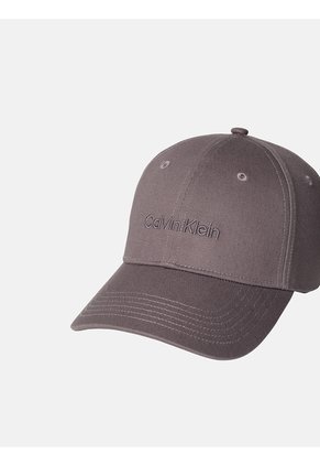 Gorra Gris Con Logotipo Bordado Calvin Klein