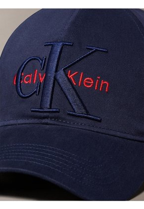 Gorra Azul De Béisbol Con Logo Monograma A Capas Calvin Klein