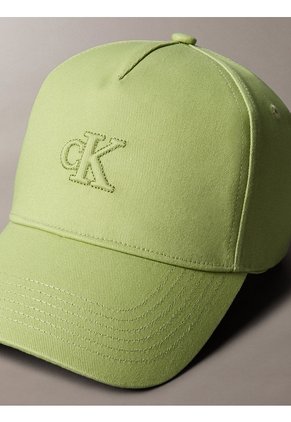 Gorra Verde Con Bordado Monograma Calvin Klein
