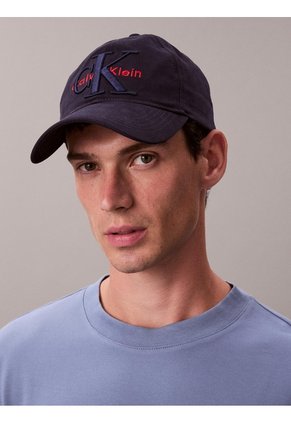 Gorra Azul De Béisbol Con Logo Monograma A Capas Calvin Klein