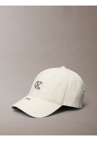 Gorra Beige En Lona De Algodón Lavado Con Detalle Deshilado Calvin Klein Calvin Klein