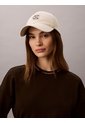 Gorra Beige En Lona De Algodón Lavado Con Detalle Deshilado Calvin Klein de Calvin Klein