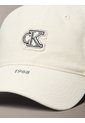 Gorra Beige En Lona De Algodón Lavado Con Detalle Deshilado Calvin Klein de Calvin Klein
