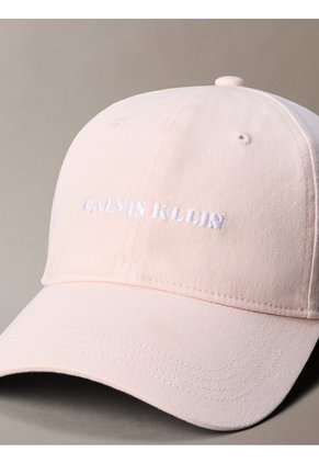 Gorra Rosa Con Gráfico Tejido De Logo Calvin Klein
