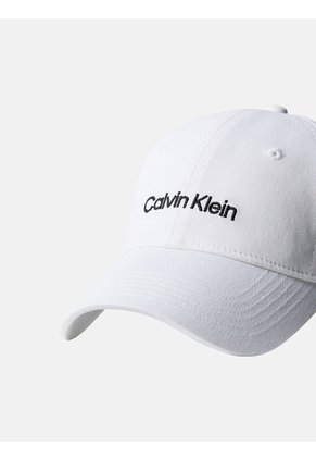 Gorra Blanca De Béisbol Con Logo Bordado Calvin Klein