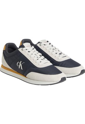 Tenis Multicolor Retro Runner Con Mix De Texturas Calvin Klein