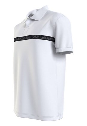 Polo Con Cinta Con El Logo Blanco Hombre Blanco Calvin Klein