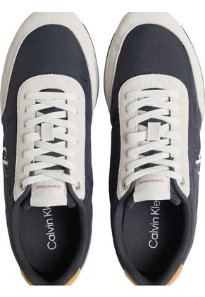 Tenis Multicolor Retro Runner Con Mix De Texturas Calvin Klein
