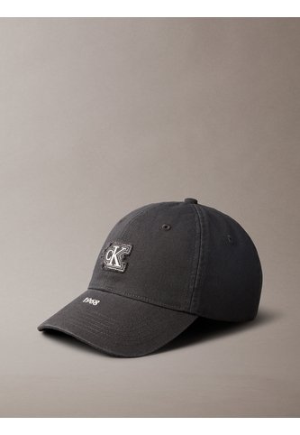 Gorra Negra En Lona De Algodón Lavado Con Detalle Deshilado Calvin Klein Calvin Klein