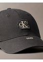 Gorra Negra En Lona De Algodón Lavado Con Detalle Deshilado Calvin Klein de Calvin Klein