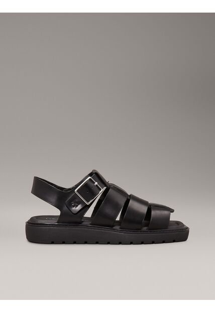 Sandalias Negro De Pescador De Cuero Calvin Klein