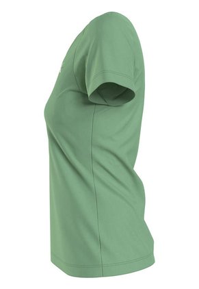 Camiseta Verde Slim Con Cuello V Para Mujer Calvin Klein