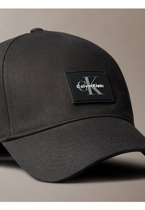 Gorra Negra Con Parche De Goma De Monologo Calvin Klein