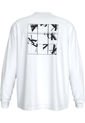 Camiseta Blanca Manga Larga Con Monograma Calvin Klein de Calvin Klein