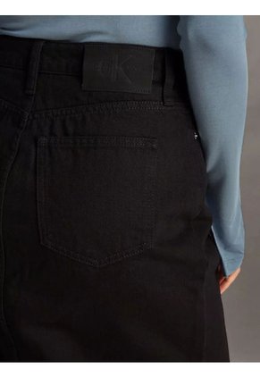 Falda Negro Larga Denim Calvin Klein