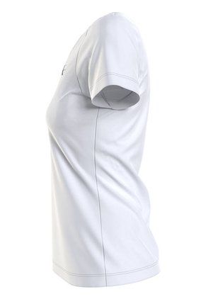 Camiseta Slim Con Cuello V Blanco Mujer Blanco Calvin Klein