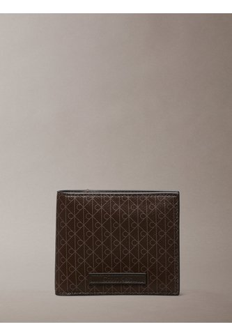 Billetera Gris Plegada Con Logo Monograma Con Monedero Calvin Klein Calvin Klein