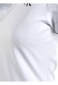 Camiseta Slim Con Cuello V Blanco Mujer Blanco Calvin Klein de Calvin Klein