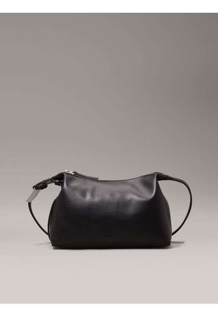 Bolso Negro Cruzado Con Mini Logo Grabado Calvin Klein