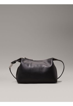 Bolso Negro Cruzado Con Mini Logo Grabado Calvin Klein