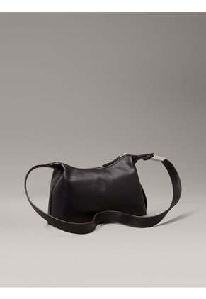 Bolso Negro Cruzado Con Mini Logo Grabado Calvin Klein