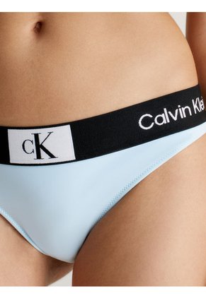 Parte Azul De Abajo De Bikini De Tanga - CK96 Calvin Klein