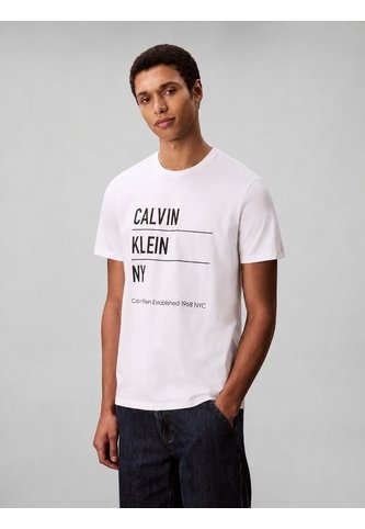 Camiseta Blanca Con Estampado Gráfico De New York Calvin Klein Calvin Klein
