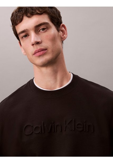 Saco Negro Con Gráfico De Logo Calvin Klein