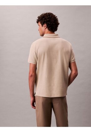 Polo Blanco De Manga Corta En Tejido Piqué Calvin Klein