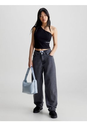 Top Negro De Punto Milano Con Hombro Descubierto Calvin Klein