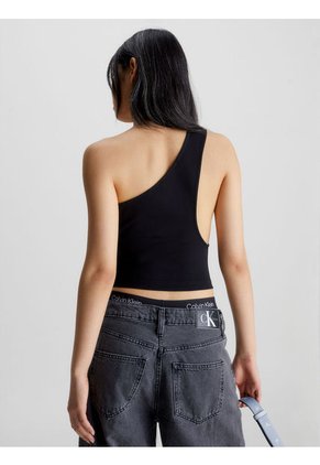 Top Negro De Punto Milano Con Hombro Descubierto Calvin Klein