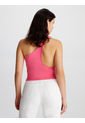 Crop Top Rosado De Punto Milano Con Hombro Descubierto Calvin Klein de Calvin Klein
