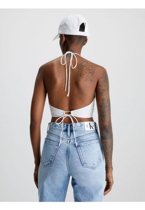 Top Blanco Con Tiras Para Mujer Calvin Klein