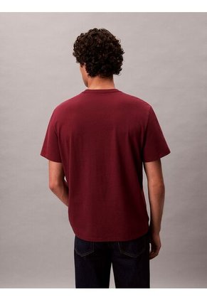 Camiseta Vino Tinto 20s Con Estampado Gráfico De Monograma Calvin Klein