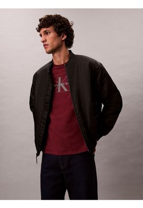 Camiseta Vino Tinto 20s Con Estampado Gráfico De Monograma Calvin Klein