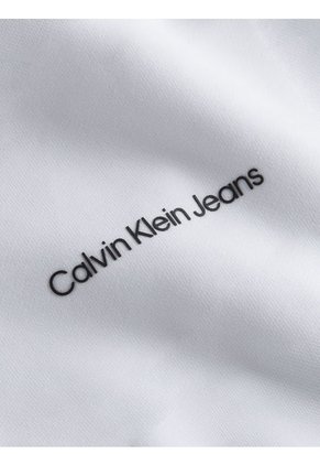 Camiseta Blanca Manga Larga Con Monograma Calvin Klein